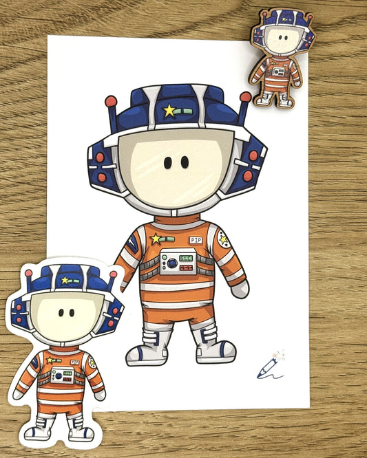 Astronaut A6 Art Print
