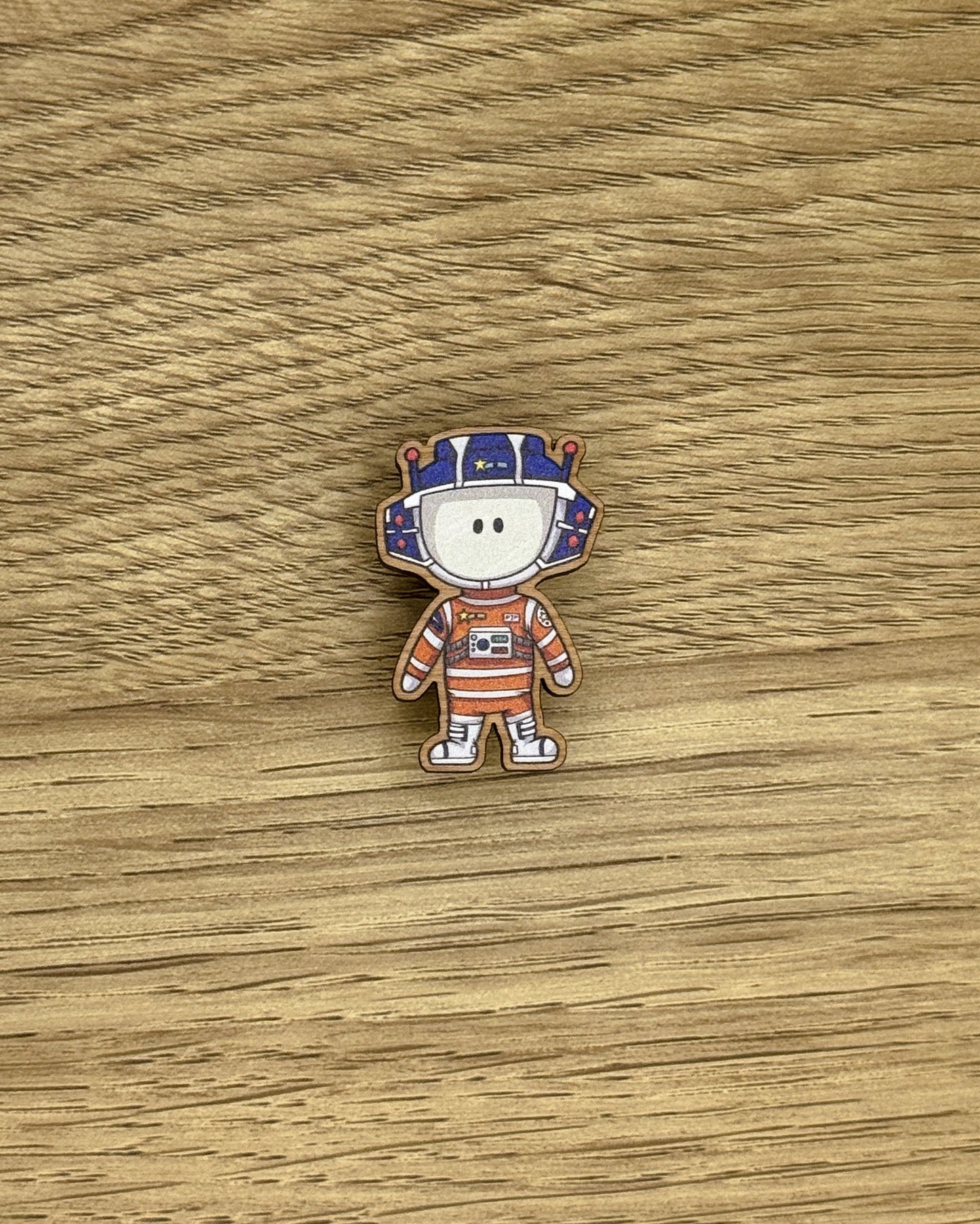 Astronaut Wooden Pin