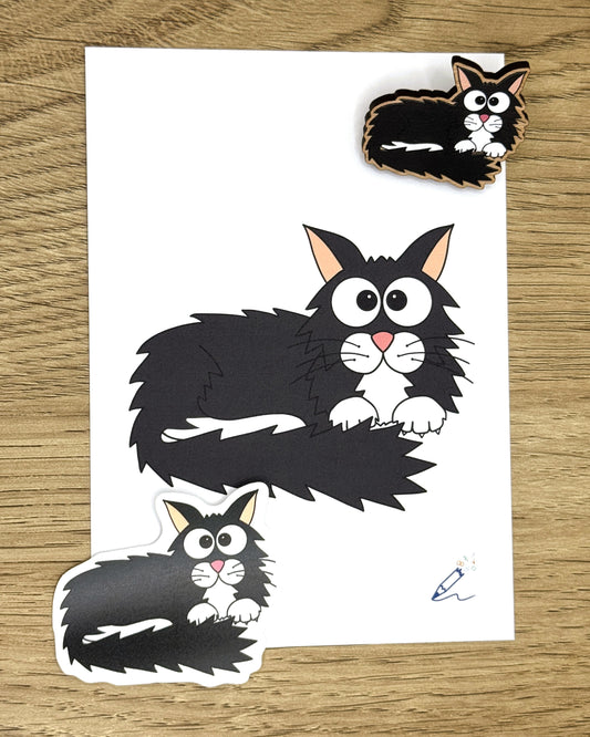 Cat A6 Art Print