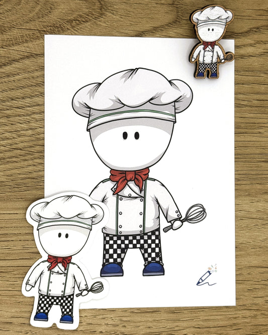 Chef A6 Art Print