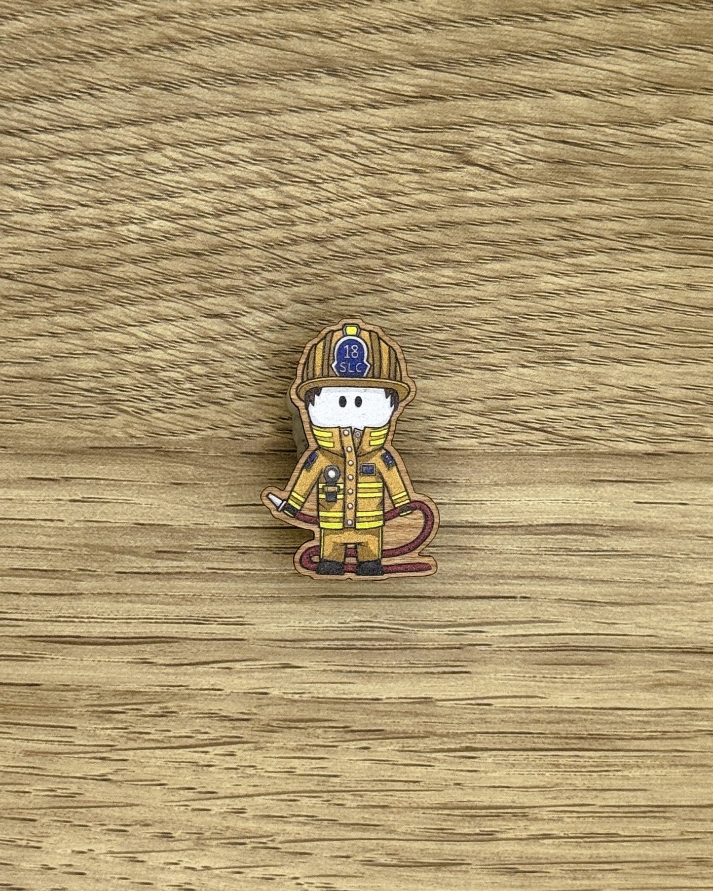 Firefighter Wooden Pin