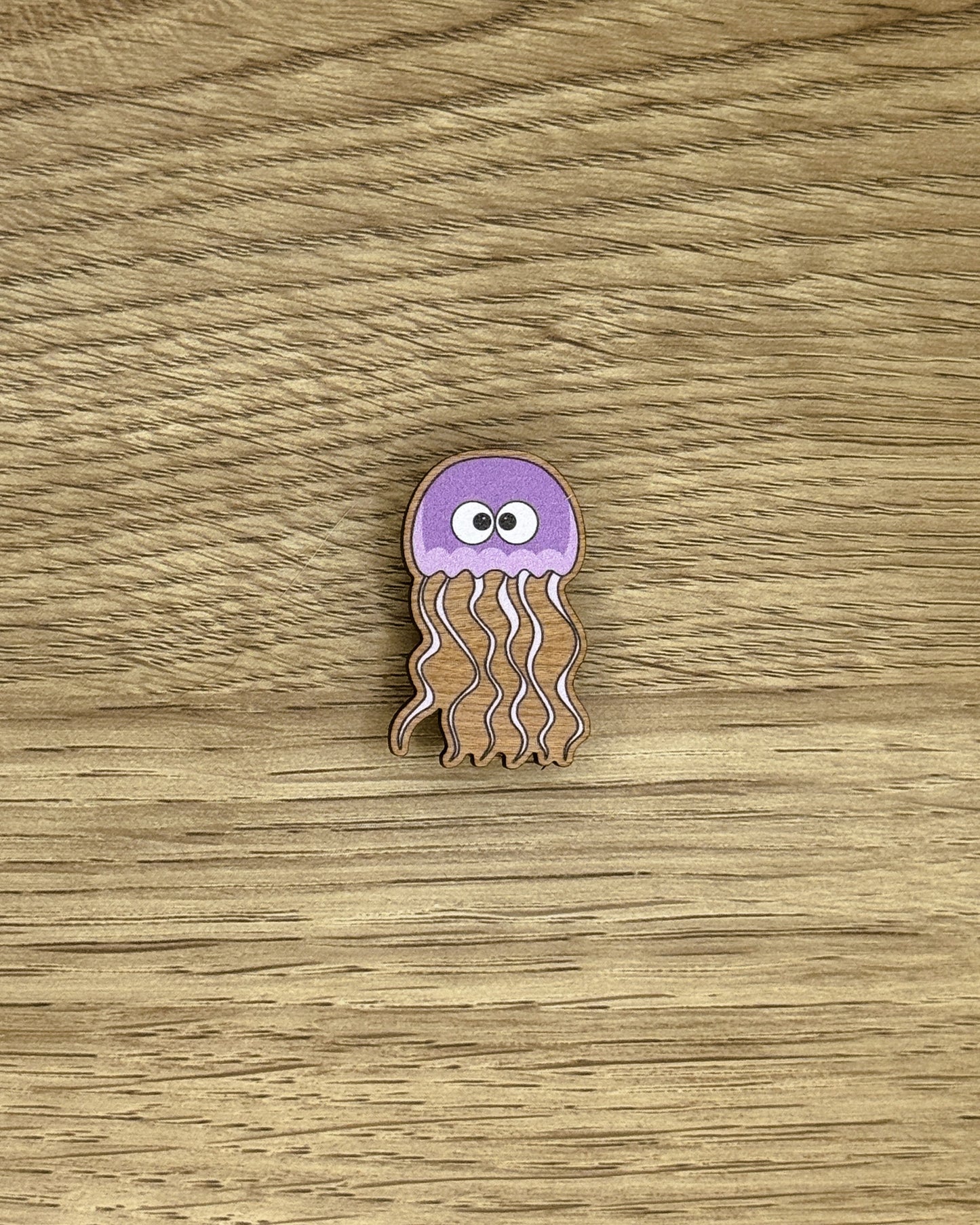 Jellyfish Wooden Pin