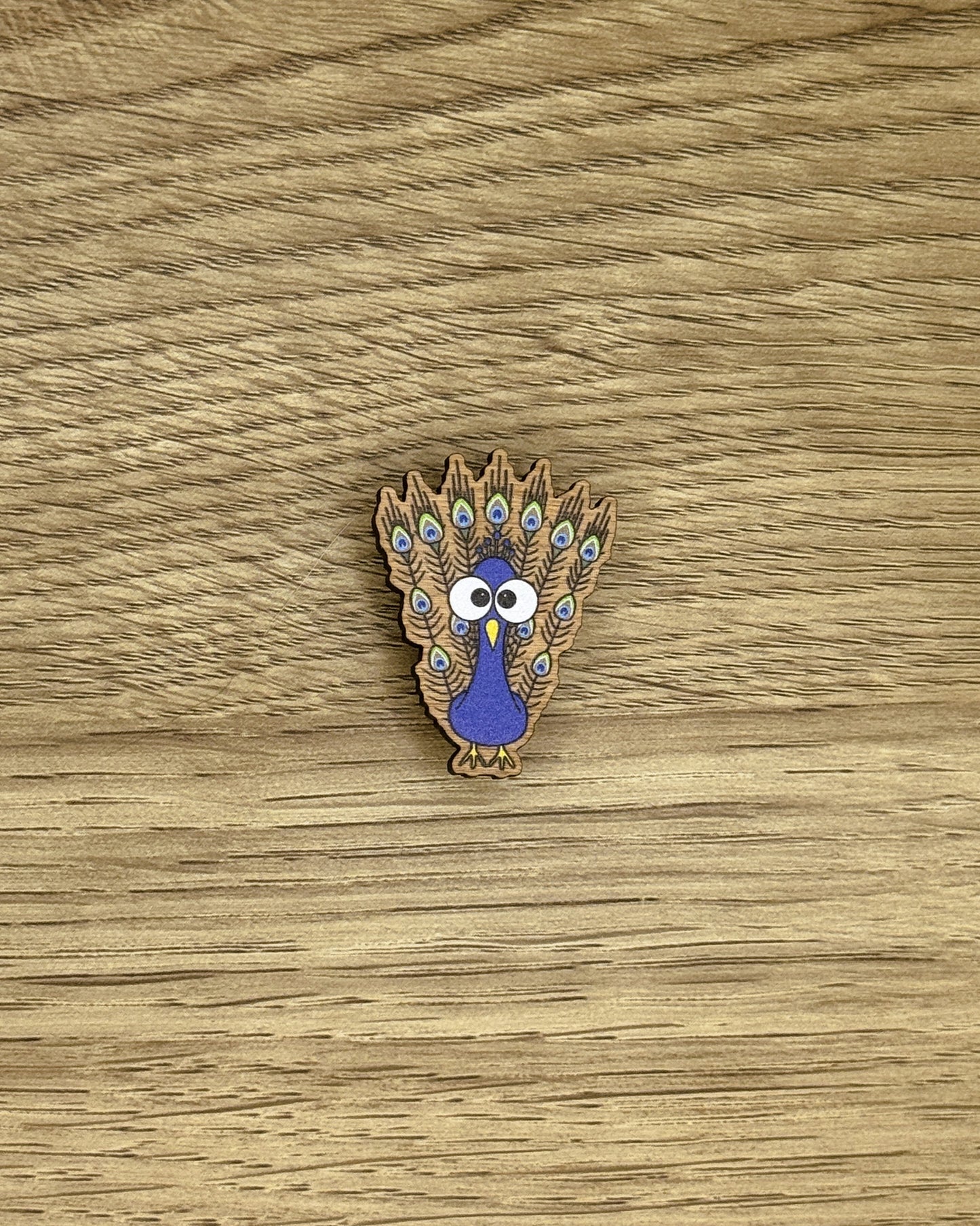 Peacock Wooden Pin