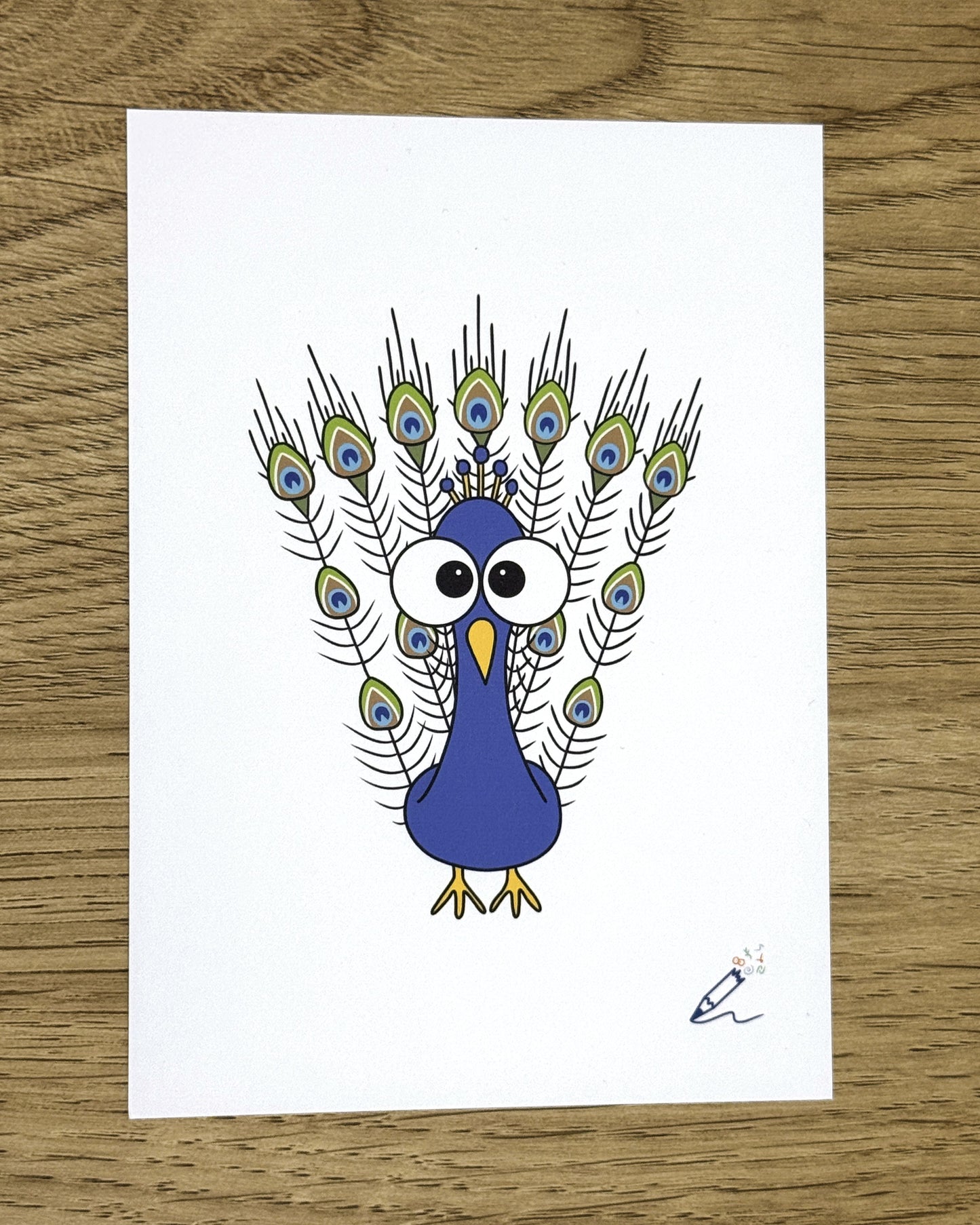 Peacock A6 Art Print