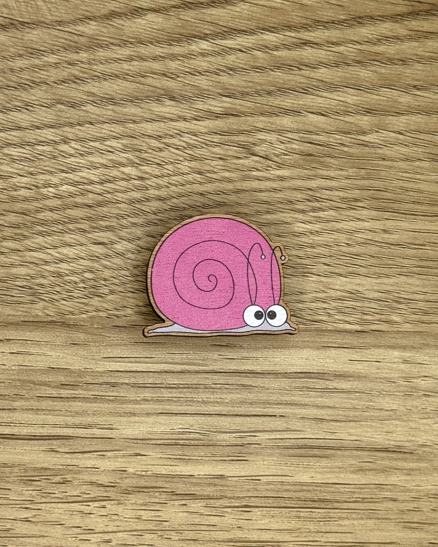 Snail Wooden Pin