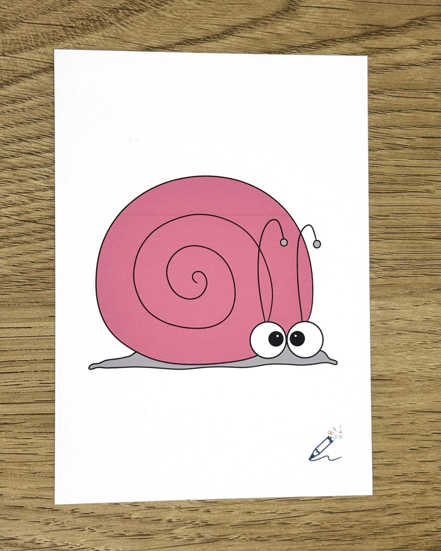 Snail A6 Art Print