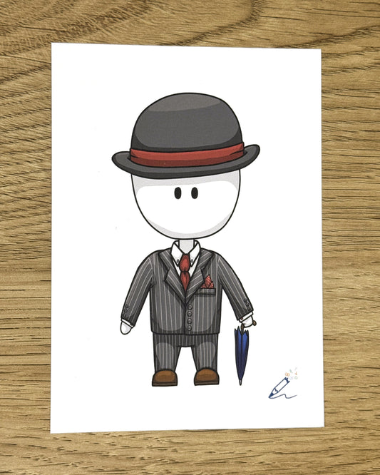 Businessman A6 Art Print