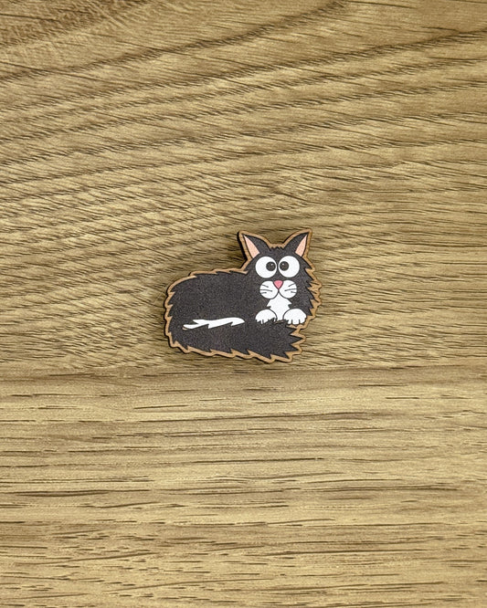 Cat Wooden Pin