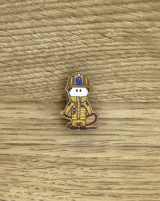 Firefighter Wooden Pin