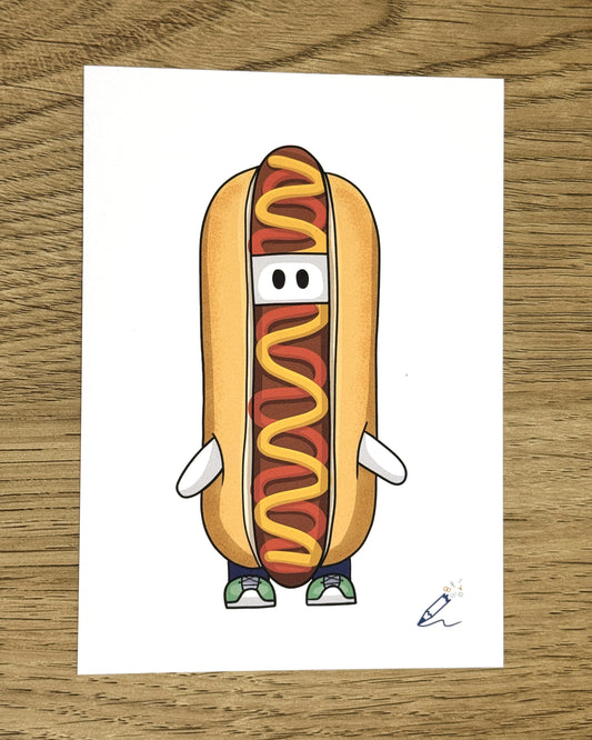 Hotdog A6 Art Print