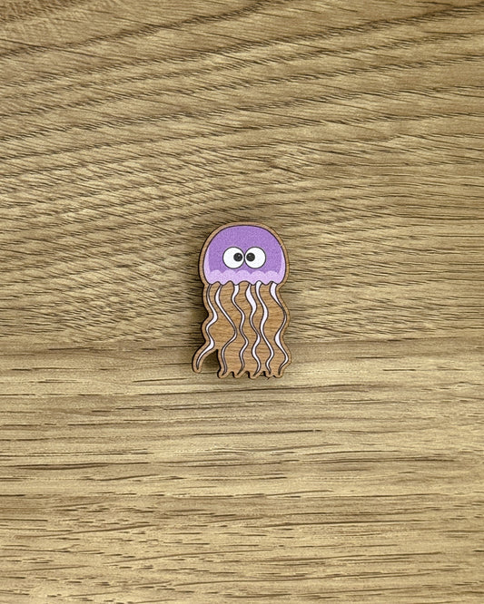 Jellyfish Wooden Pin