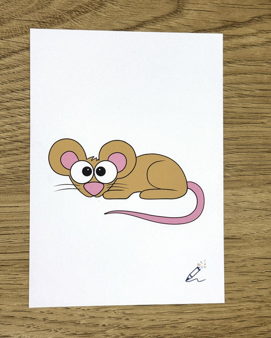 Mouse A6 Art Print
