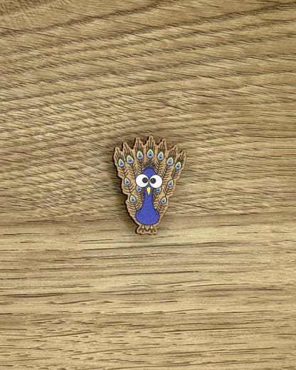 Peacock Wooden Pin
