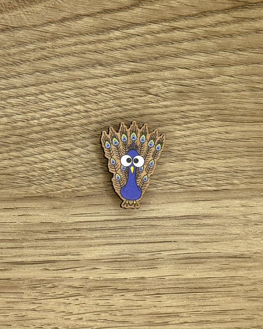 Peacock Wooden Pin