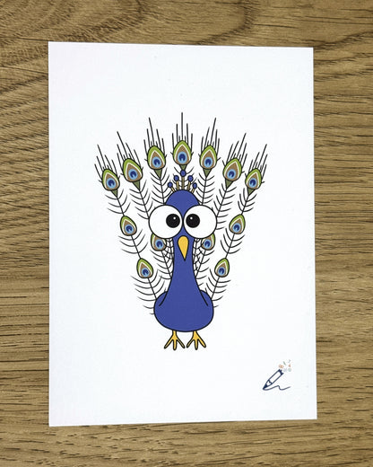 Peacock A6 Art Print