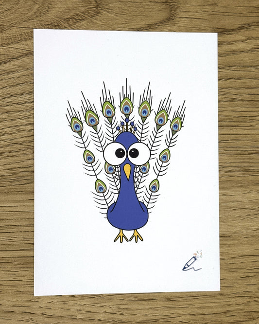 Peacock A6 Art Print