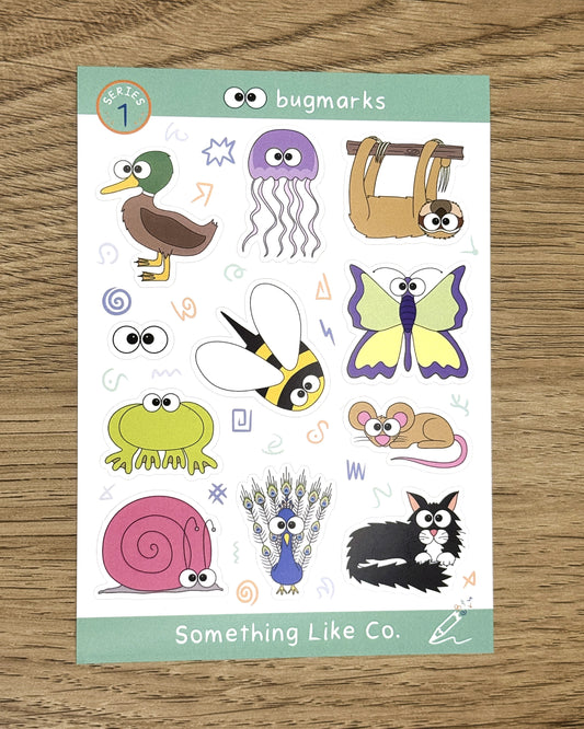 Bugmarks Series 1 Sticker Sheet