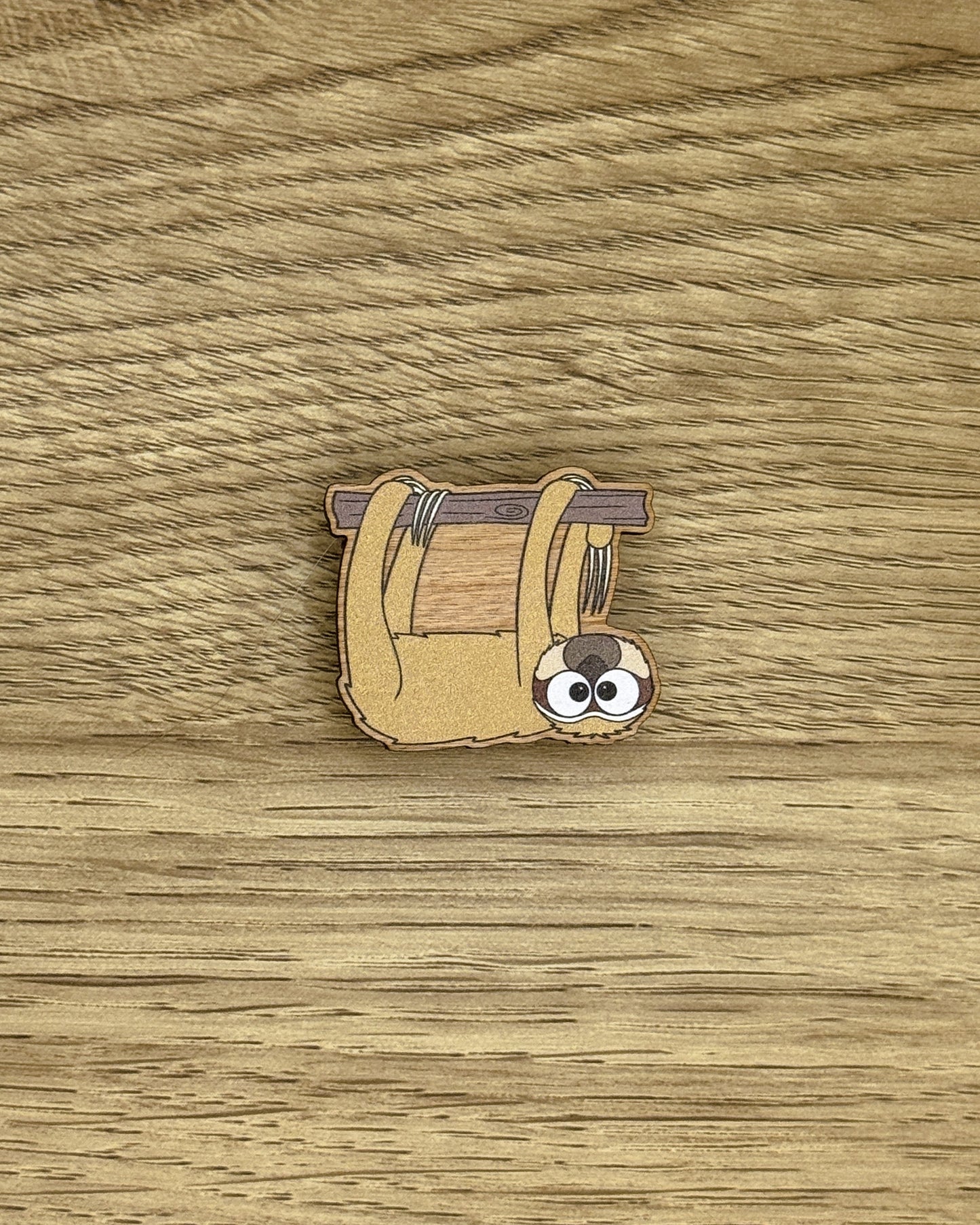 Sloth Wooden Pin