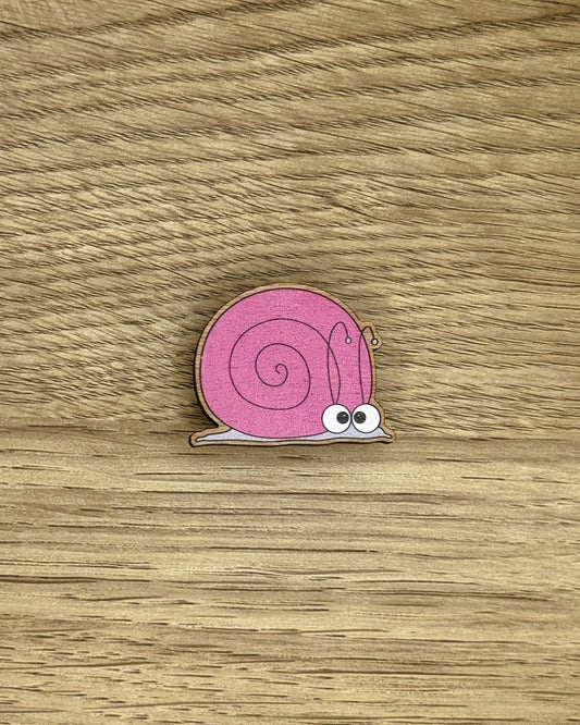 Snail Wooden Pin