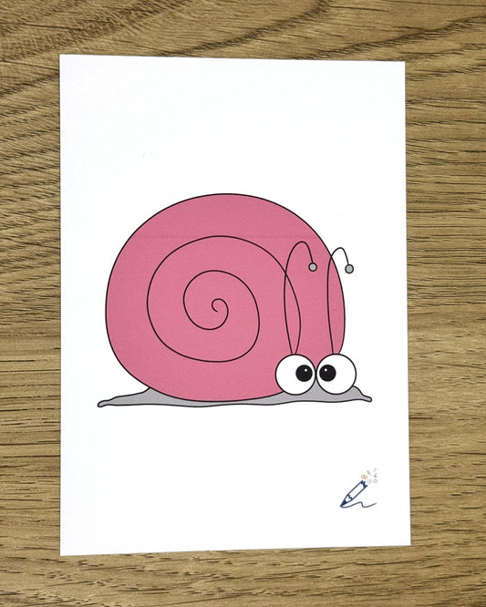 Snail A6 Art Print